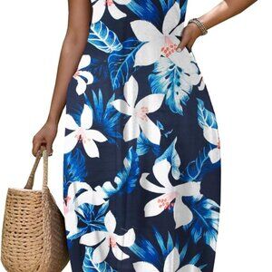 Women's Plus Size Maxi Dress Polyester Spaghetti Strap Boho Beach Sundress